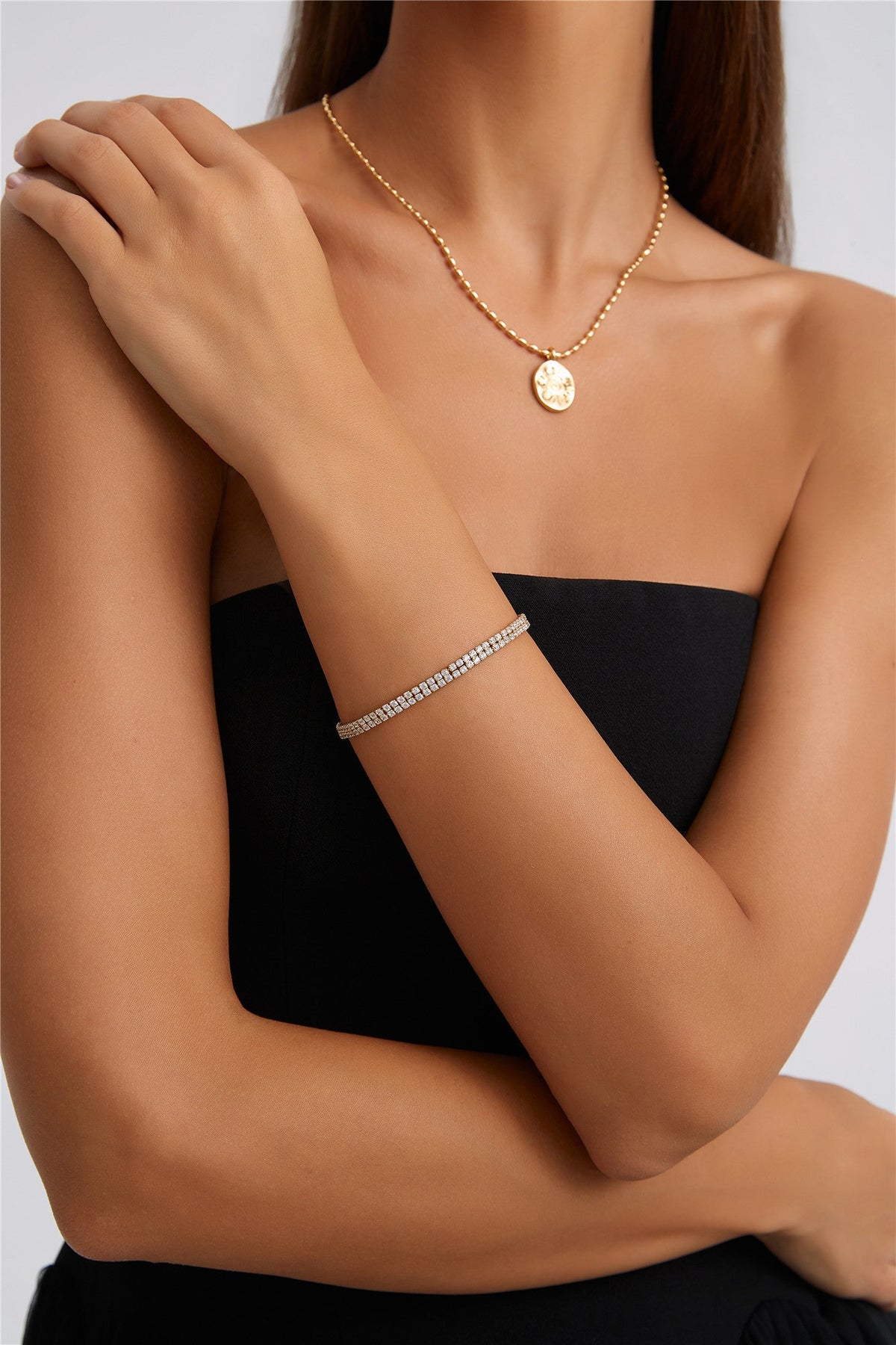 Hollywood Nights Tennis Bracelet Gold