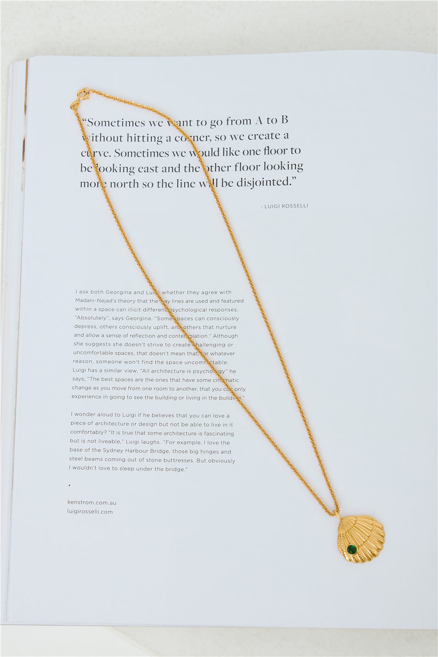 18k Gold Plated Shell Dance Necklace Gold