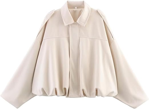 Womens Faux Suede Lapel Pilot Cropped Jacket