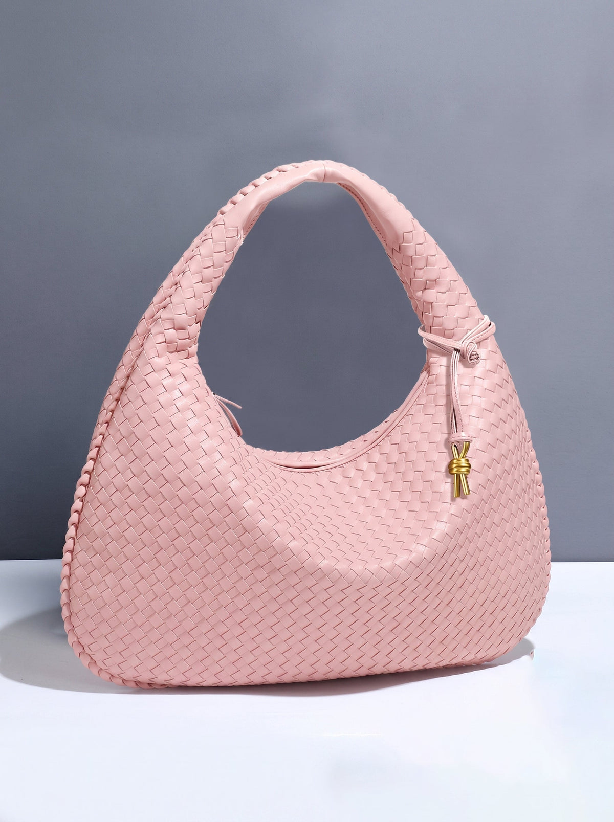 Fashionable Vegan Leather Woven Bag