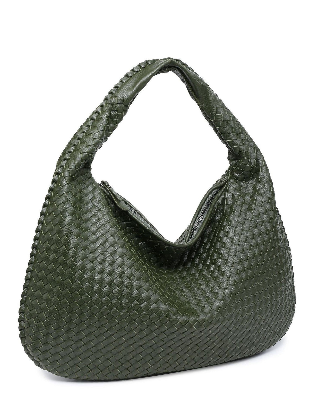 Fashionable Vegan Leather Woven Bag