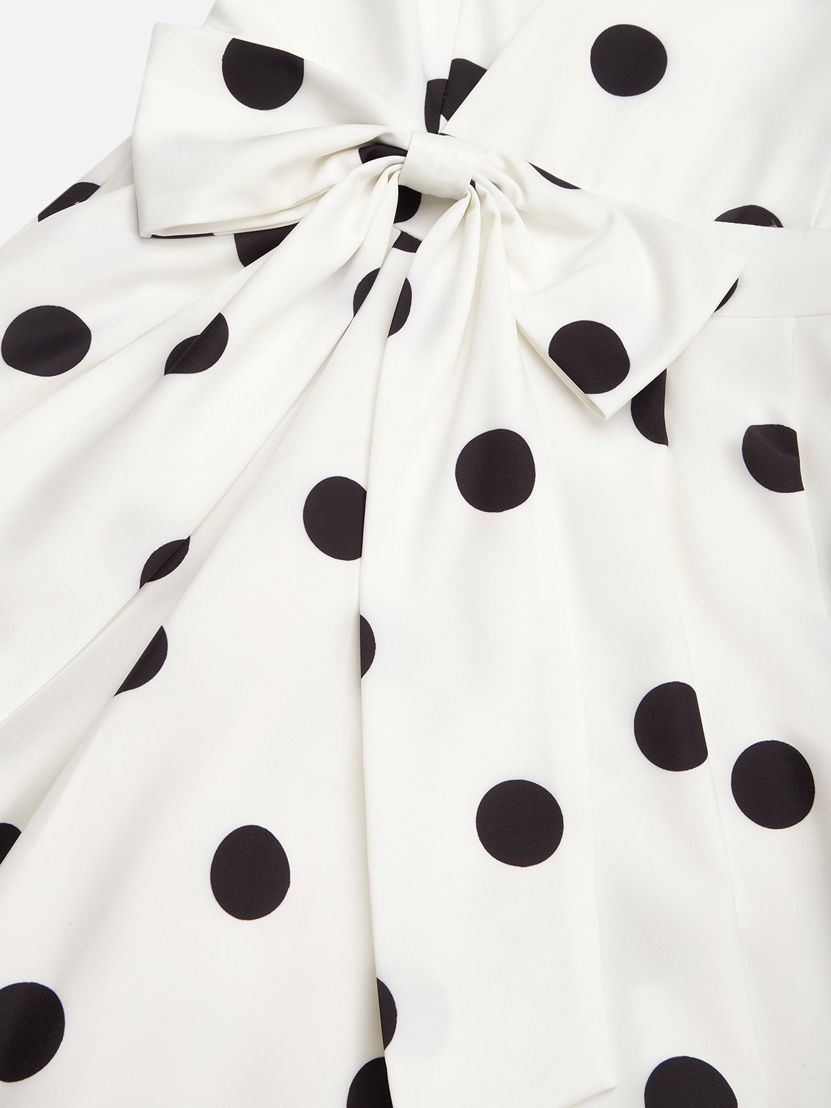 Black‑and‑White Classic Polka Dot French Sleeveless Midi Dress