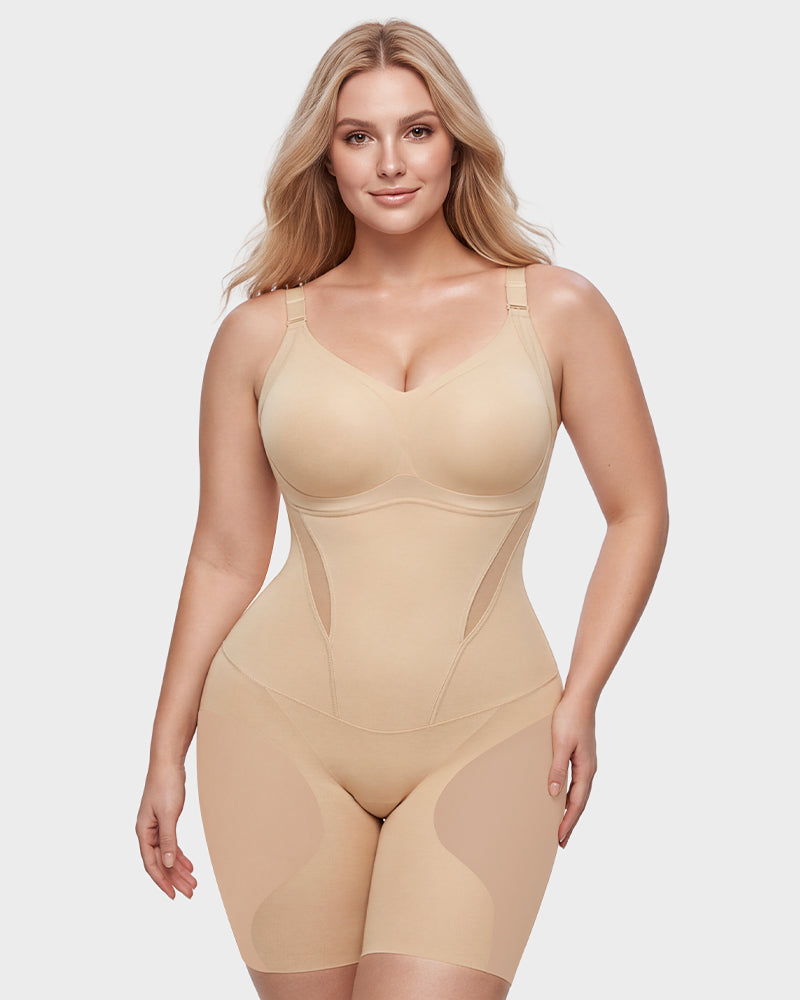 Women's Cooling Seamless Tummy Control Bodysuit – Breathable Shapewear – 4