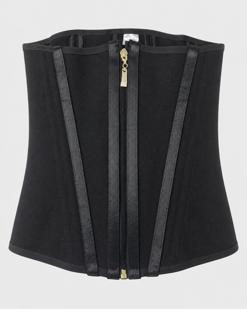 Women's Firm Compression Waist Cincher – 15-Bone Zip-Up Trainer – 6
