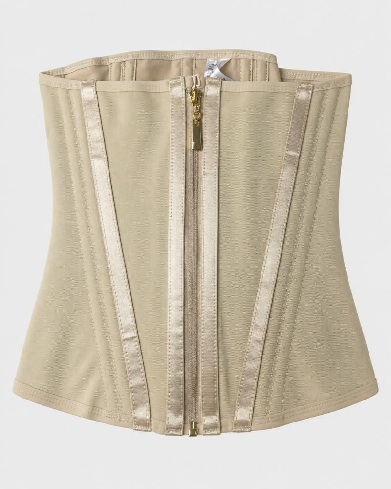Women's Firm Compression Waist Cincher – 15-Bone Zip-Up Trainer – 7