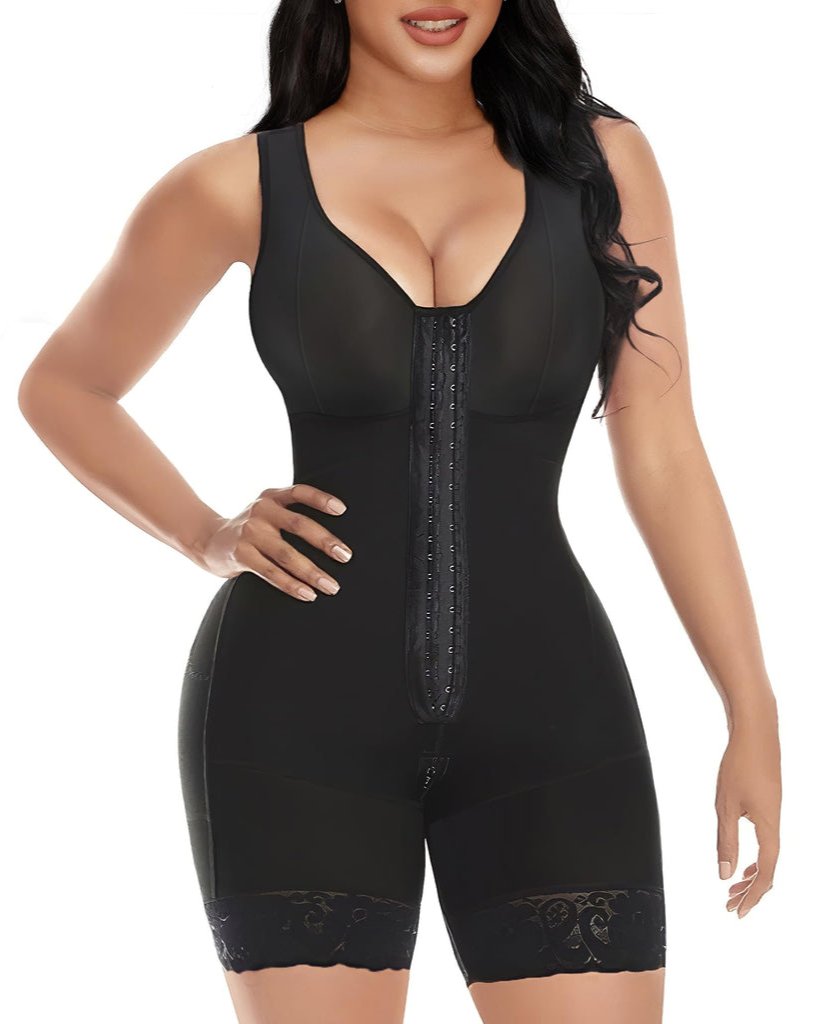 Women's High-Compression Sculpting Bodysuit – Zip-Up Shapewear