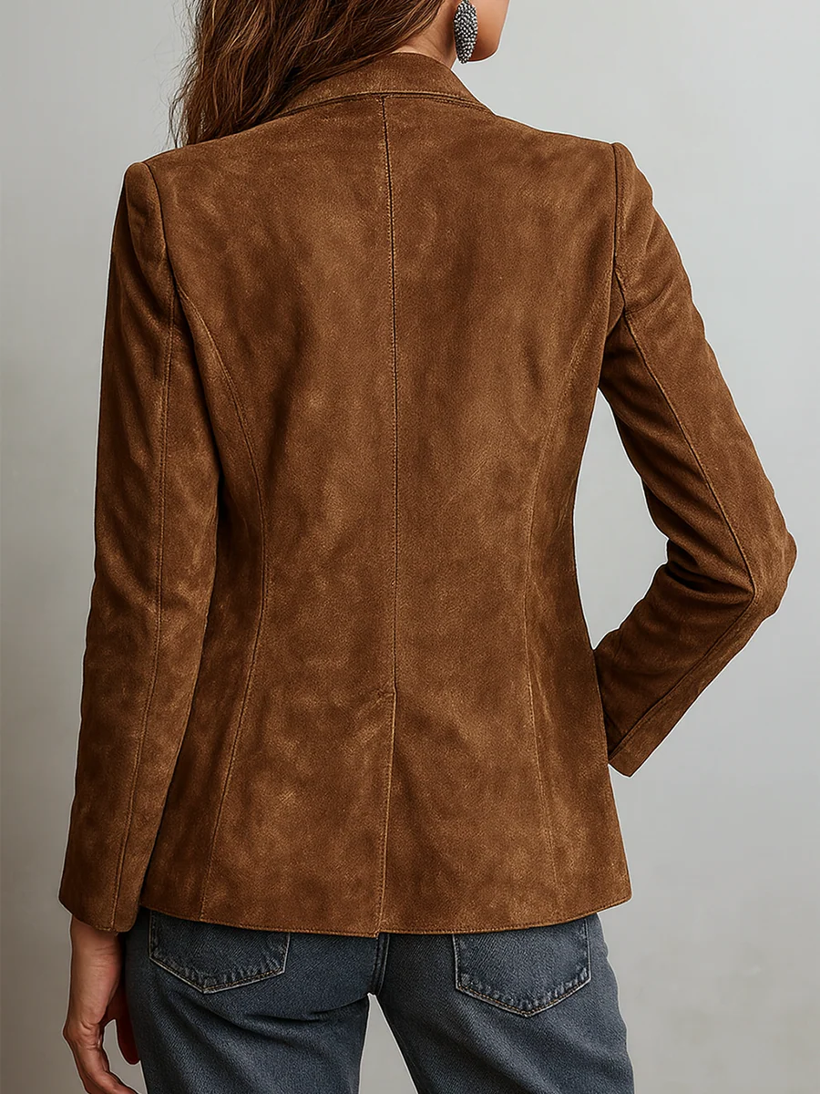 Vintage Brown Faux Suede Jacket