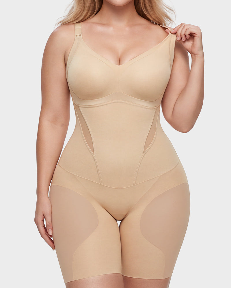 Women's Cooling Seamless Tummy Control Bodysuit – Breathable Shapewear – 9