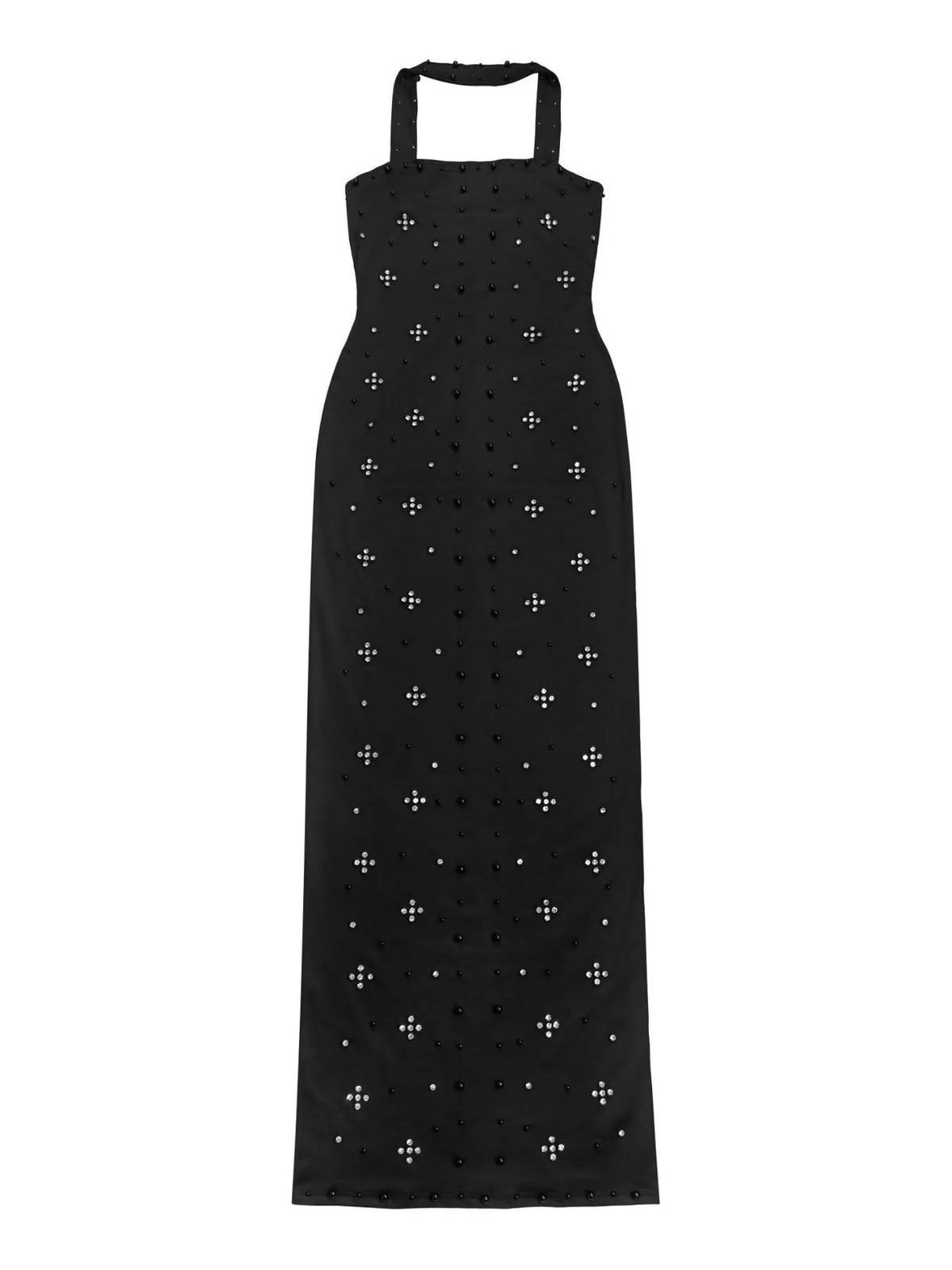 Women's Rhinestone Bodycon Maxi Dress – Strapless Evening Dress – 3