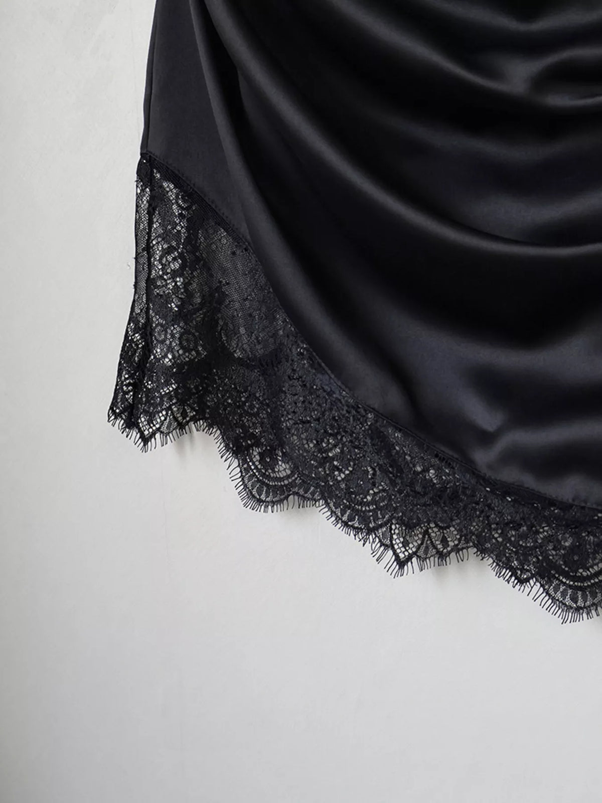 Women's Satin Mini Party Dress with Detachable Lace Cape – 10