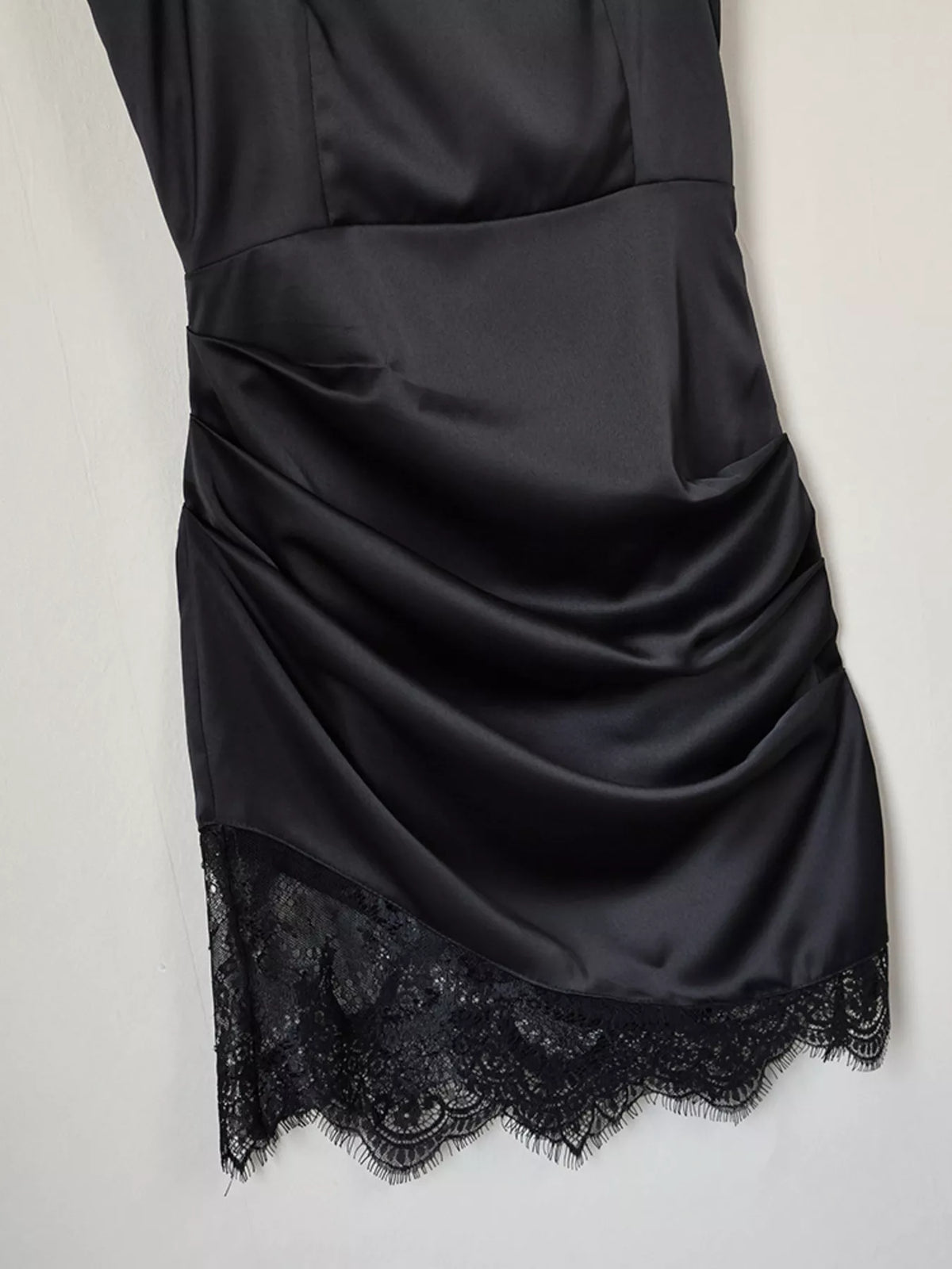 Women's Satin Mini Party Dress with Detachable Lace Cape – 13
