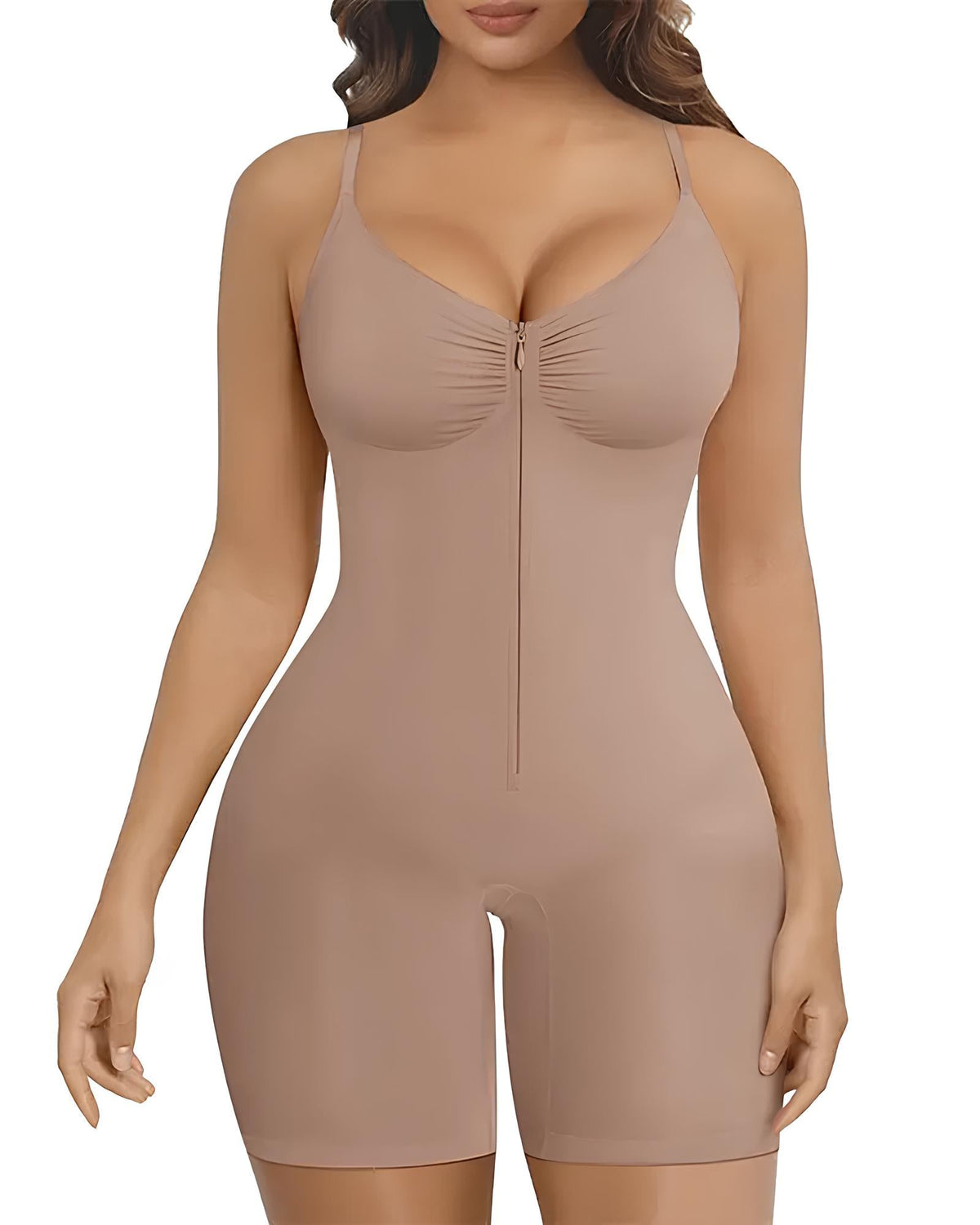Women's Tummy Control Zipper Bodysuit – Full Body Shaper Shapewear – 4