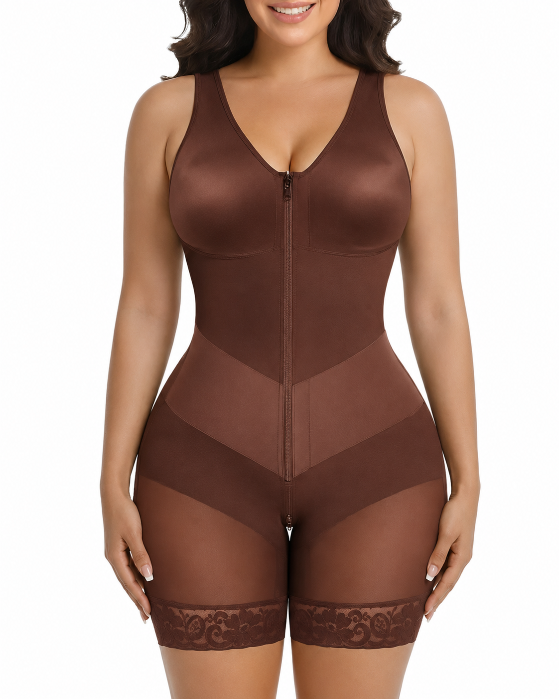Women's V-Shaped Full Body Shaper – S-Curve Tummy Control Faja – 8